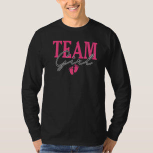 Team Girl Gender Reveal Baby Shower Rosa eller Blu T Shirt
