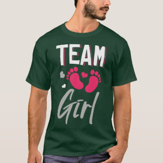Team Girl Gender Reveal Baby Shower T Shirt