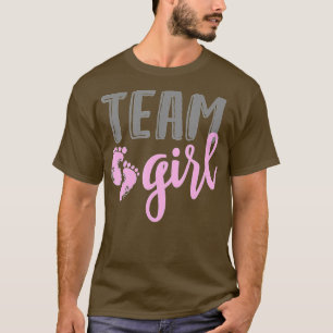 Team Girl Gender Reveal Baby Shower T Shirt