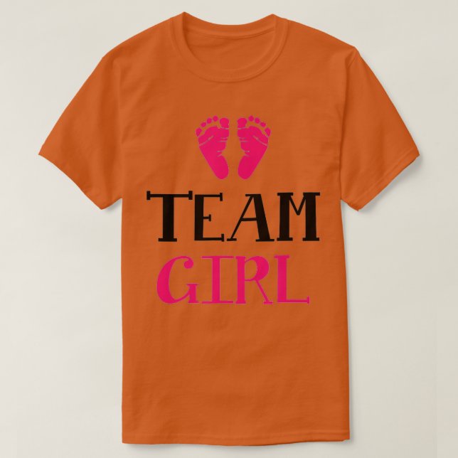 Team Girl Gender Reveal Baby Shower Women Manar T Shirt (Design framsida)