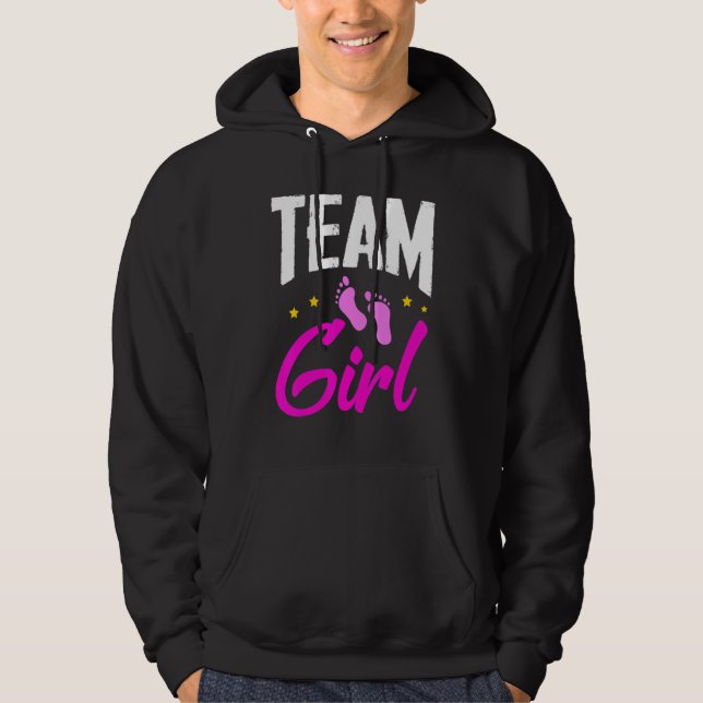 Team Girl Gender Reveal Party Team Pink Baby Annou Hoodie (Framsida)