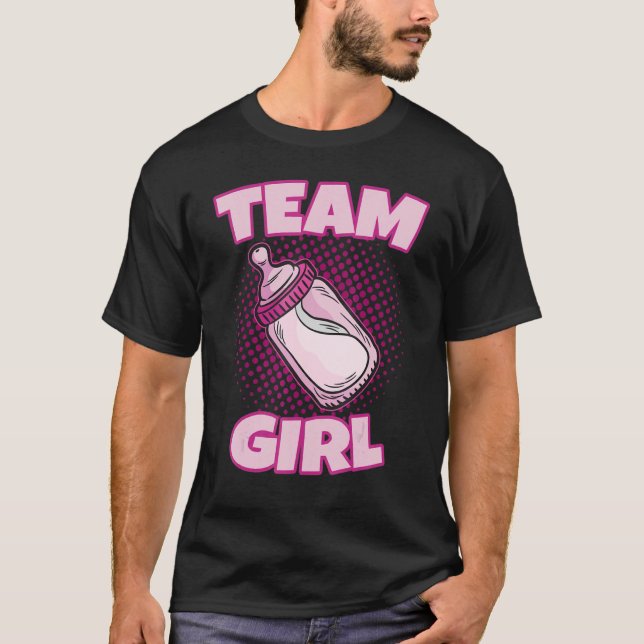 Team Girl Gender Reveal Party Team Pink Baby Annou T Shirt (Framsida)