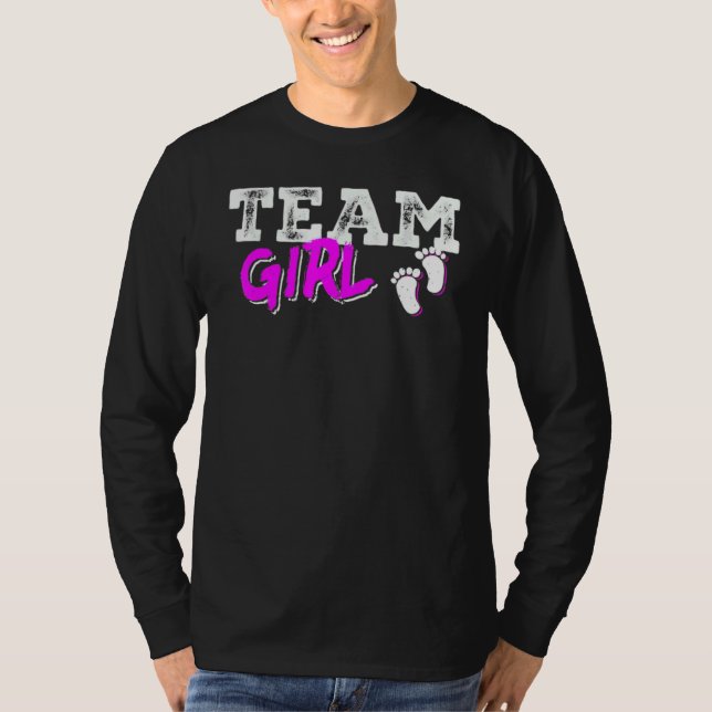 Team Girl Gender Reveal Party Team Pink Baby Annou T Shirt (Framsida)