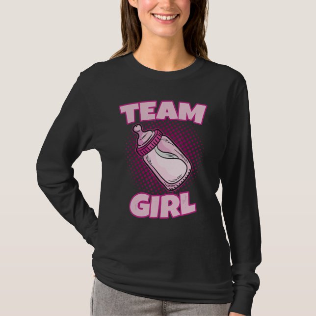 Team Girl Gender Reveal Party Team Pink Baby Annou T Shirt (Framsida)