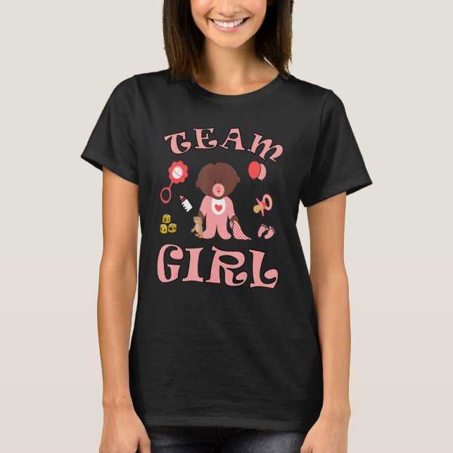 Team Girl Gender Reveal Party Team Pink Baby Annou T Shirt (Framsida)