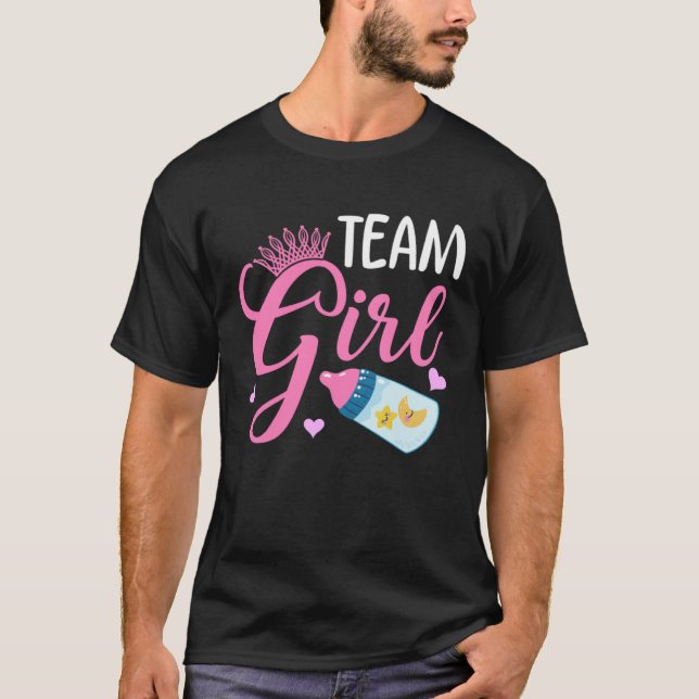 Team Girl Gender Reveal Party Team Pink Baby Annou T Shirt (Framsida)
