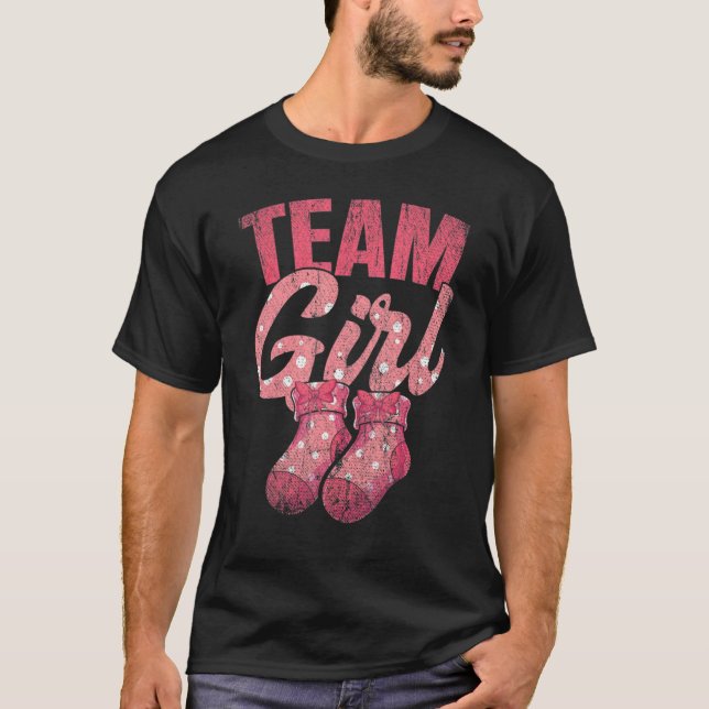 Team Girl Gender Reveal Party Team Pink Baby Annou T Shirt (Framsida)