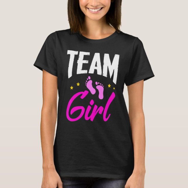 Team Girl Gender Reveal Party Team Pink Baby Annou T Shirt (Framsida)