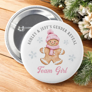 Team Girl Gingertea Gender Reveal Party Knapp