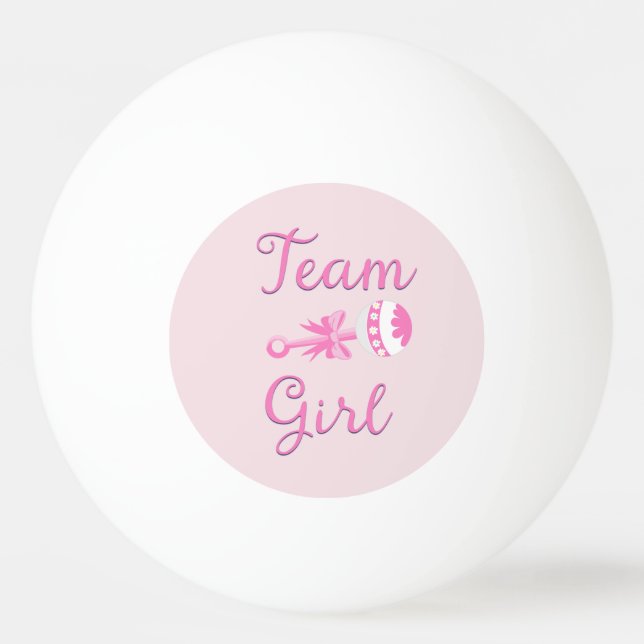 Team Girl med Rattle Pingisboll (Framsidan)