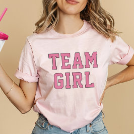Team Girl Rosa Baby Gender Reveal Party T-shirt