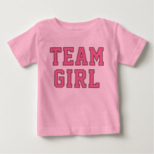 Team Girl Rosa Baby Gender Reveal Party Tee