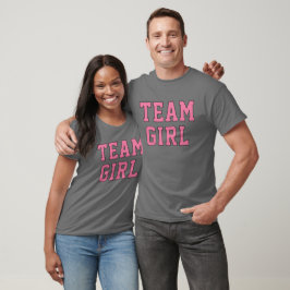Team Girl Rosa Baby Gender Reveal Party Tee Shirt