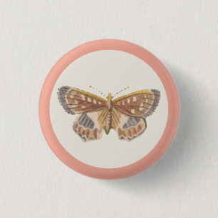Team Girl Rosa Butterfly Butterfly Button Knapp
