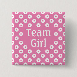 "Team Girl" Rosa Polka Dot Gender Predence Knapp