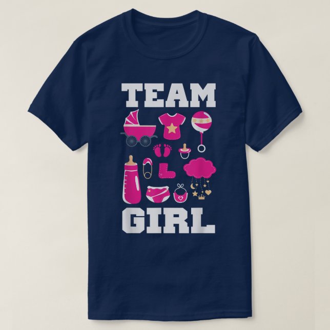 Team GirlGender Reveal Party Team Girl682 T Shirt (Design framsida)