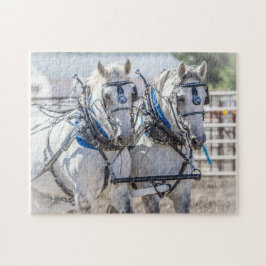 Team Grått Perchon Draft Horses Pussel