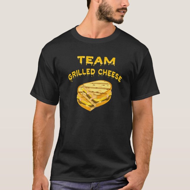 Team Grilled Cheese Cheddar Funny Food Sandwich ti T Shirt (Framsida)