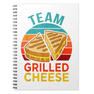 Team Grilled Cheese Funny Sandwich Älskare Graphic Anteckningsbok
