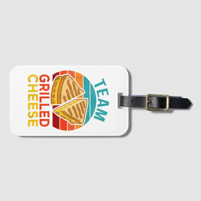 Team Grilled Cheese Funny Sandwich Älskare Graphic Bagagebricka (Framsida horisontal)