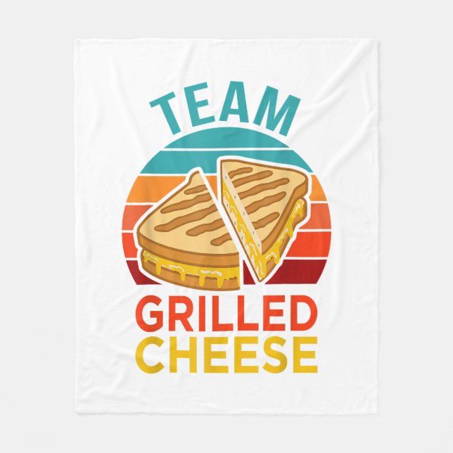 Team Grilled Cheese Funny Sandwich Älskare Graphic Fleecefilt (Framsidan)