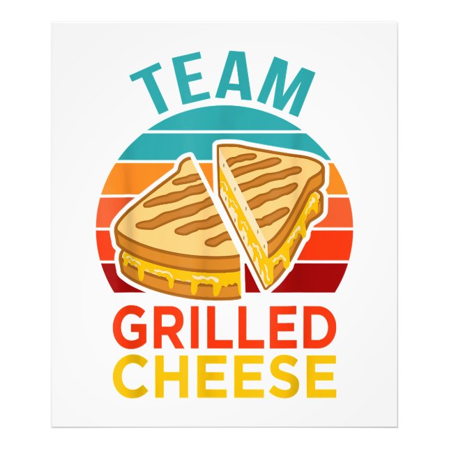 Team Grilled Cheese Funny Sandwich Älskare Graphic Fototryck (Framsidan)