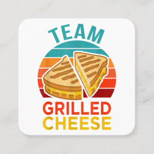 Team Grilled Cheese Funny Sandwich Älskare Graphic Fyrkantigt Visitkort