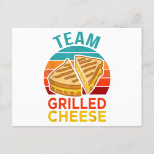Team Grilled Cheese Funny Sandwich Älskare Graphic Helg Vykort