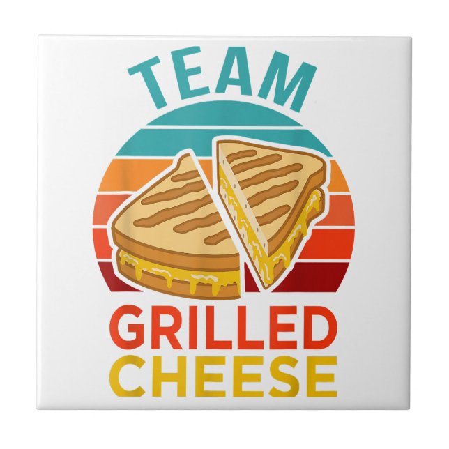 Team Grilled Cheese Funny Sandwich Älskare Graphic Kakelplatta (Framsidan)