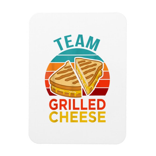 Team Grilled Cheese Funny Sandwich Älskare Graphic Magnet (Vertikal)