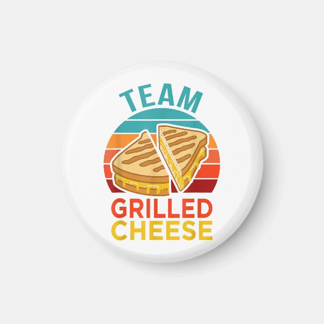 Team Grilled Cheese Funny Sandwich Älskare Graphic Magnet (Framsidan)