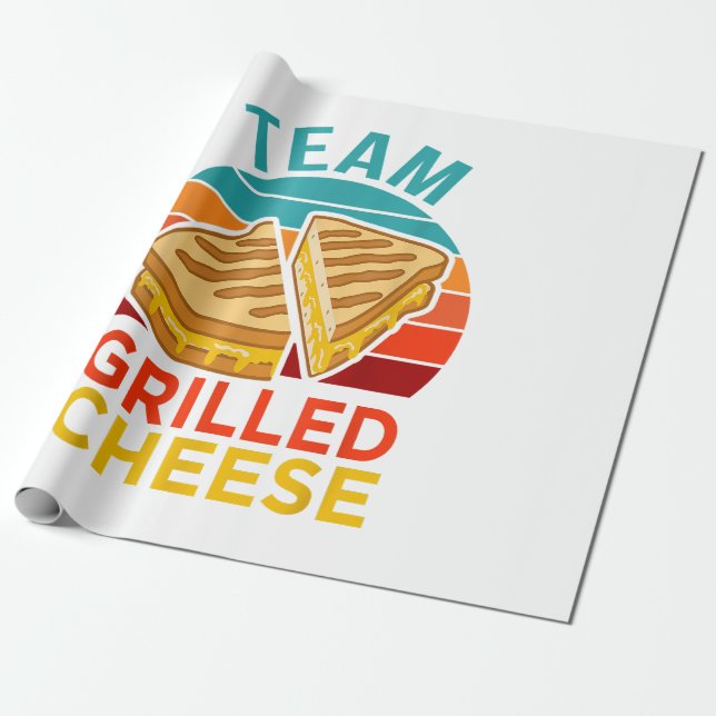 Team Grilled Cheese Funny Sandwich Älskare Graphic Presentpapper (Utrullad)