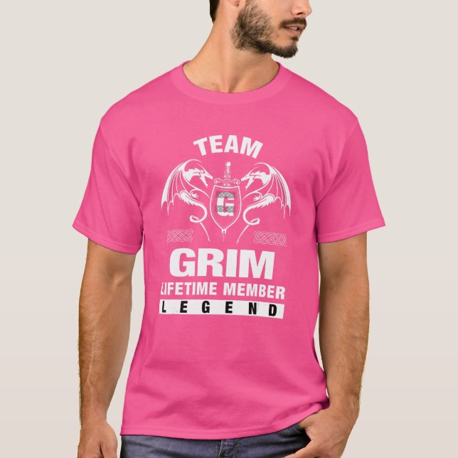 Team Grim-livstidsmedlem T Shirt (Framsida)
