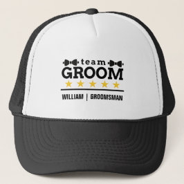 Team Groom Anpassade Groomman Keps