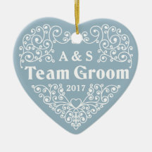 Team Groom anpassningsbar-monogram och datumdekora