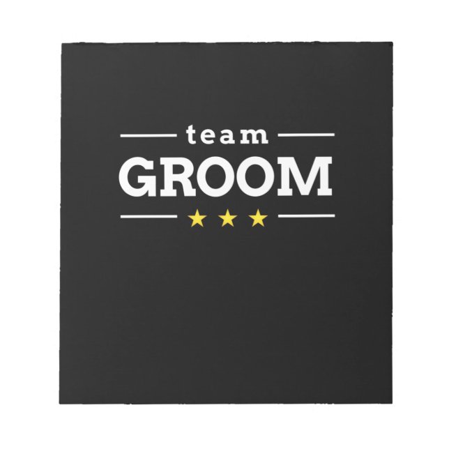 Team Groom Anteckningsblock (Framsida)