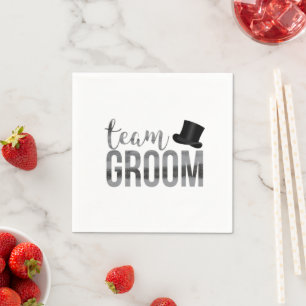 Team Groom, bäste man Pappersservett