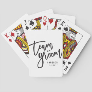 Team Groom Bow Tie Bachelor Party Bröllop Anpassni Casinokort