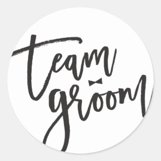 Team Groom Bow Tie Bachelor Party Modern Bröllop Runt Klistermärke