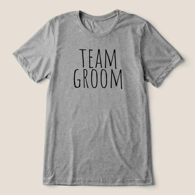 Team Groom Bridal Party Wedding T Shirt (Design Framsida)