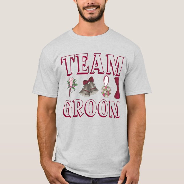 TEAM GROOM Bröllop Marskalkar Brudens sida Tee (Framsida)