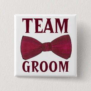 TEAM GROOM Bröllop Marskalkars Bow Bowtie Best Man Knapp