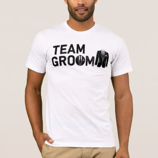 Team Groom Bröllop Sällskap Tuxedo Grafisk T Shirt