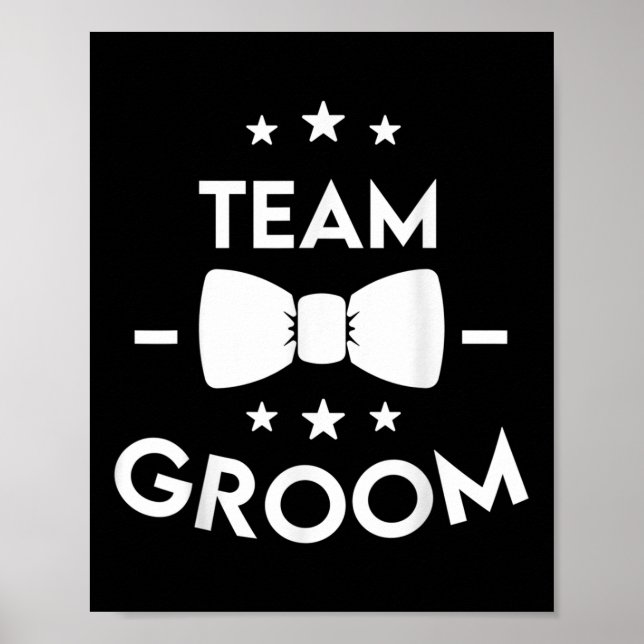 Team Groom Bröllopsfest Gift Poster (Framsidan)