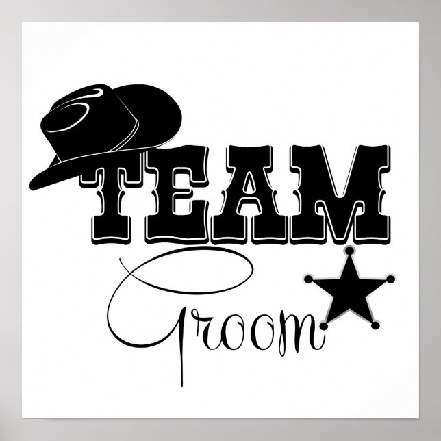 Team Groom - cowboy Poster (Framsidan)