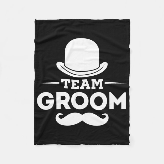 Team Groom Crew Party Squad Grooms Bachelor Fleecefilt (Framsidan)