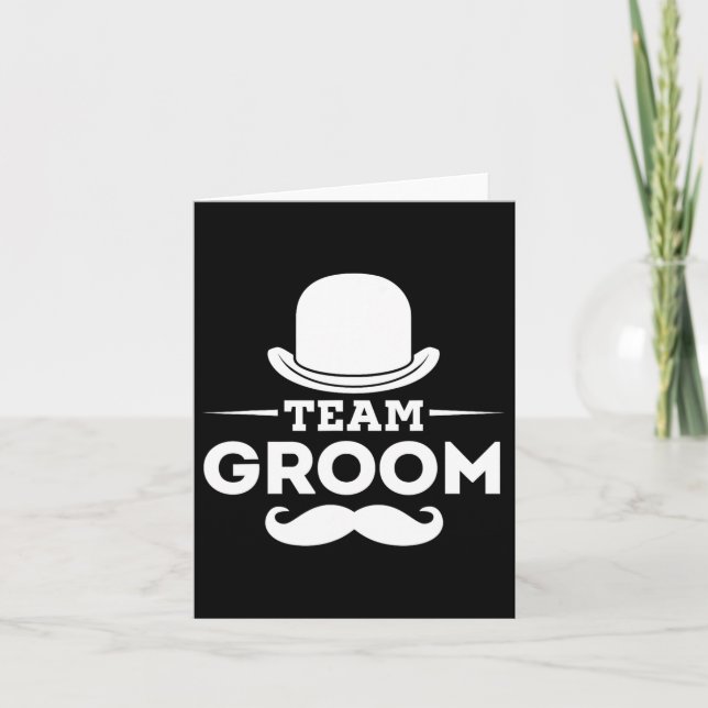 Team Groom Crew Party Squad Grooms Bachelor Kort (Framsida)