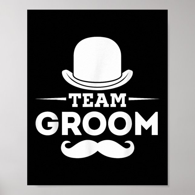 Team Groom Crew Party Squad Grooms Bachelor Poster (Framsidan)