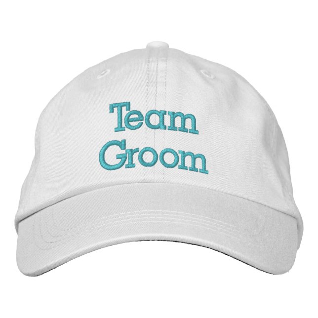 Team Groom Embroided Hat Broderad Keps (Framsida)