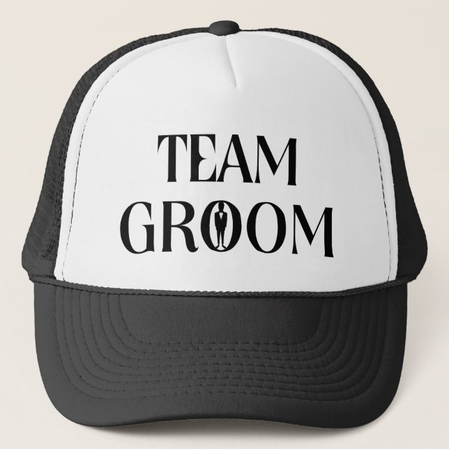 Team Groom - Funny Bachelor Party Hat Keps (Framsida)